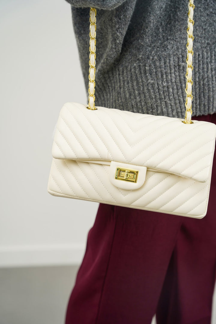 WHITE MEDIUM HOLIDAY HANDBAG