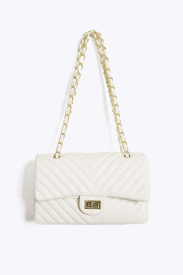 WHITE MEDIUM HOLIDAY HANDBAG