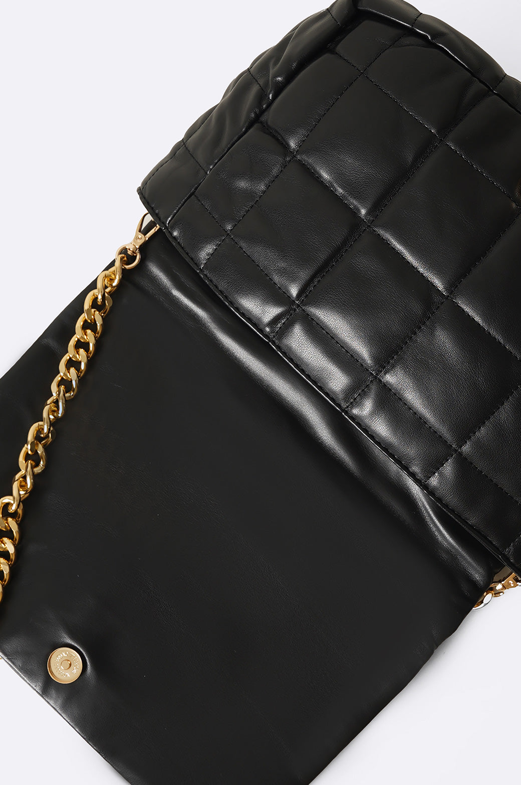 BLACK SOFT QUILTED BAG