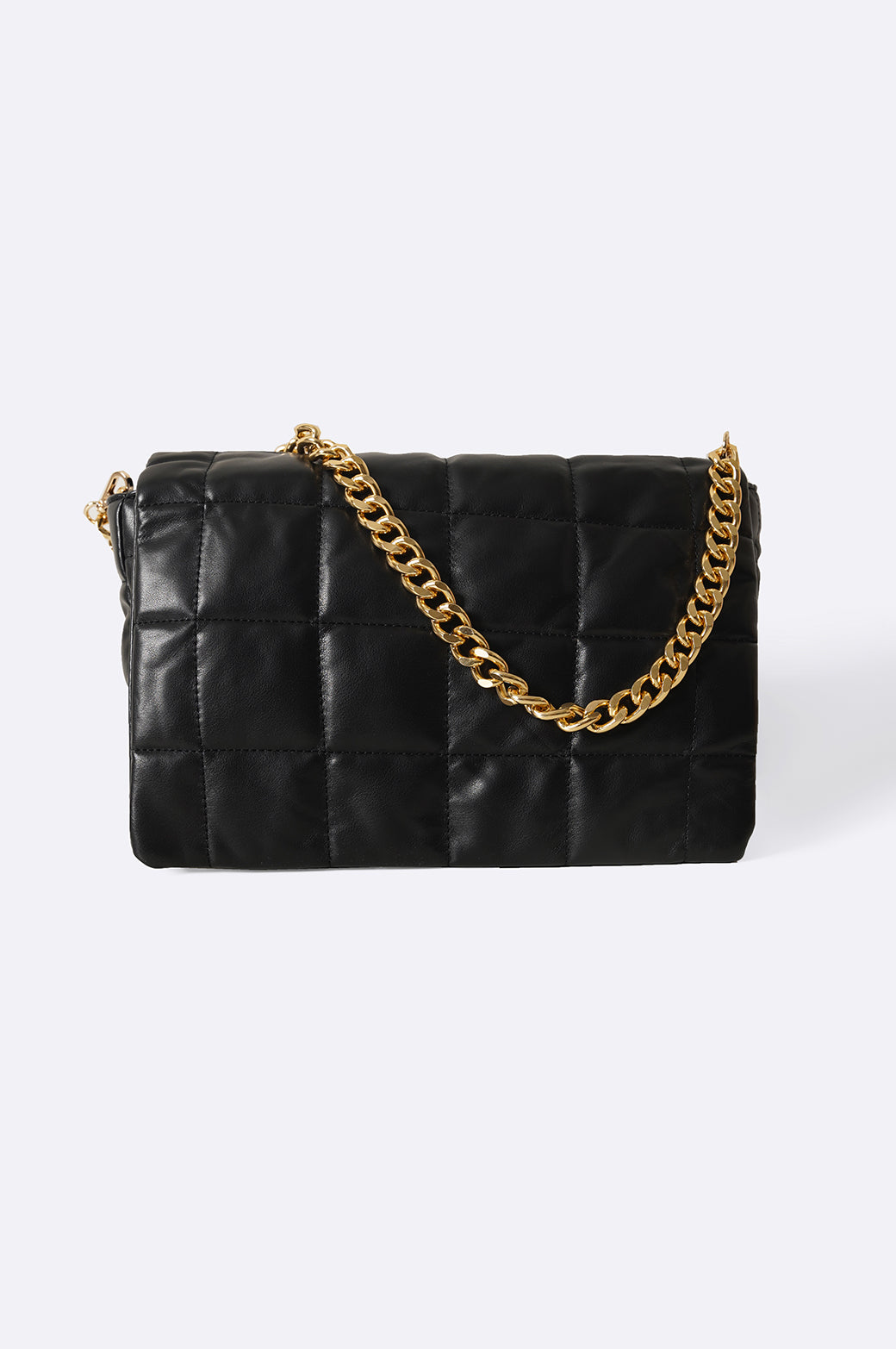 BLACK SOFT QUILTED BAG