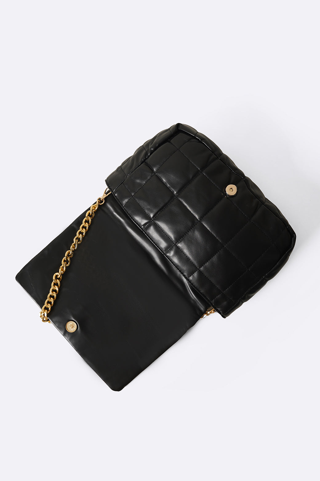 BLACK SOFT QUILTED BAG