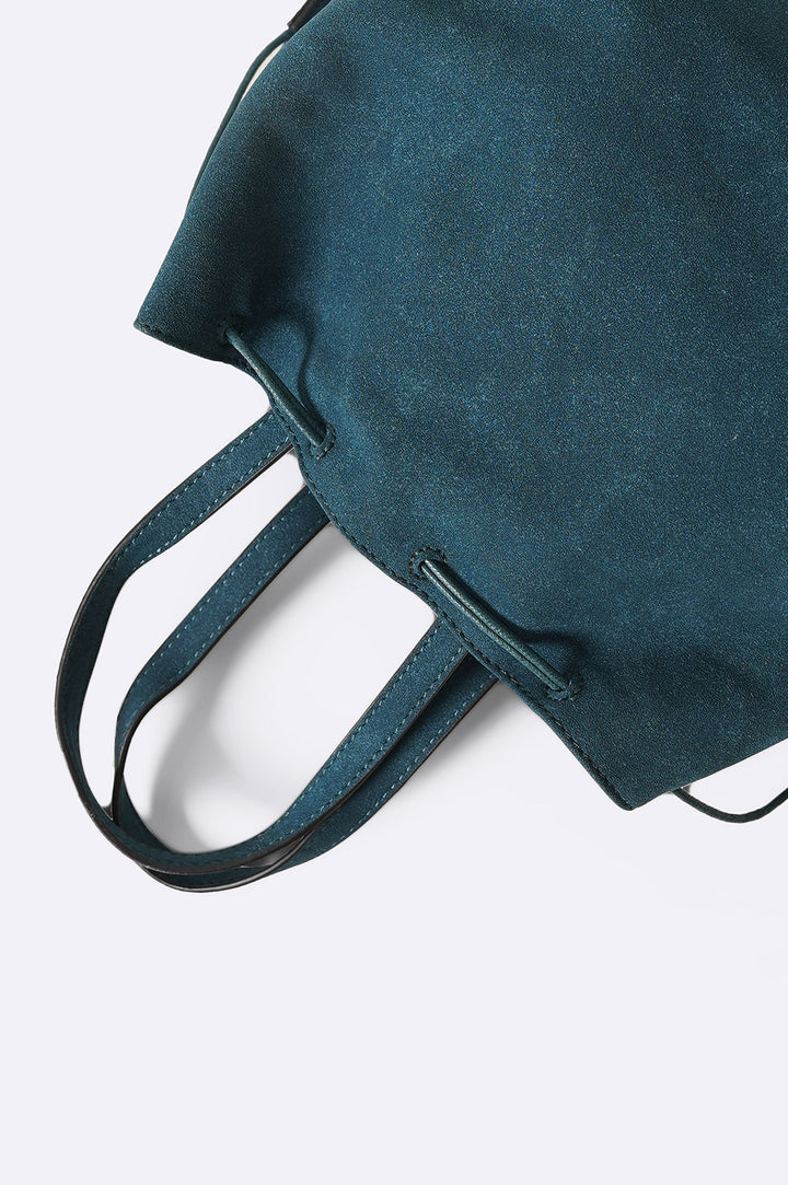 TEAL BLUE SLOUCHY BUCKET BAG