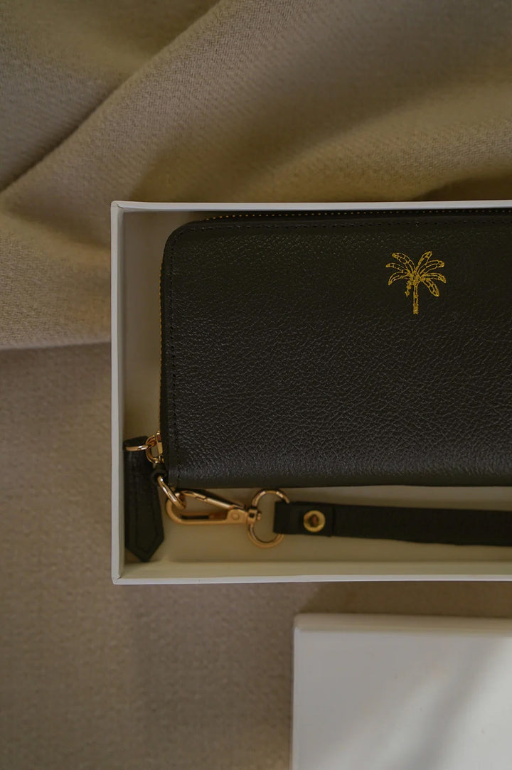 BLACK RESORT LEATHER WALLET