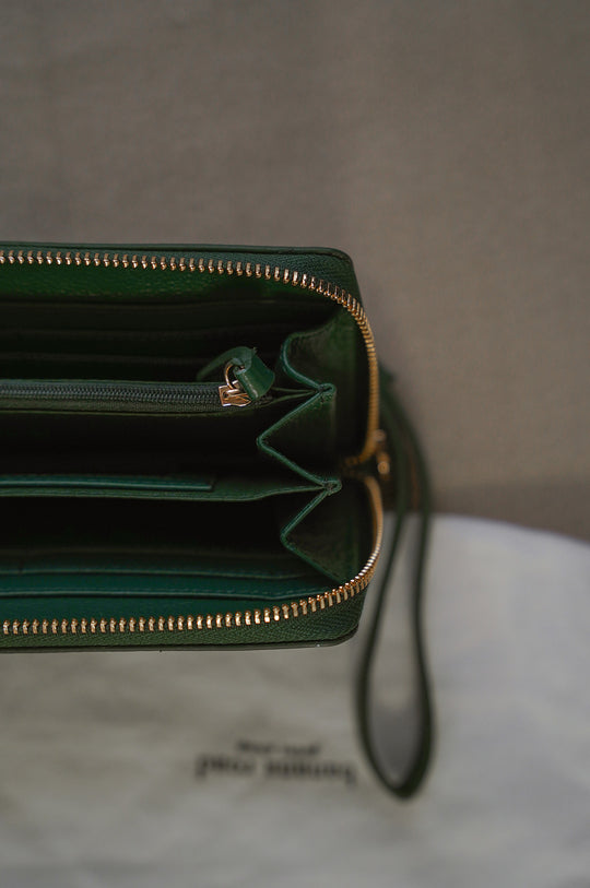 GREEN RESORT LEATHER WALLET