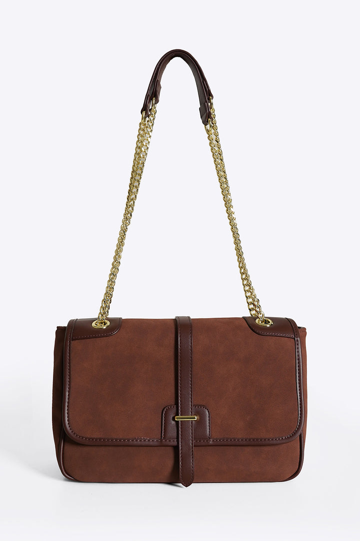 BROWN CITY SUEDE BAG