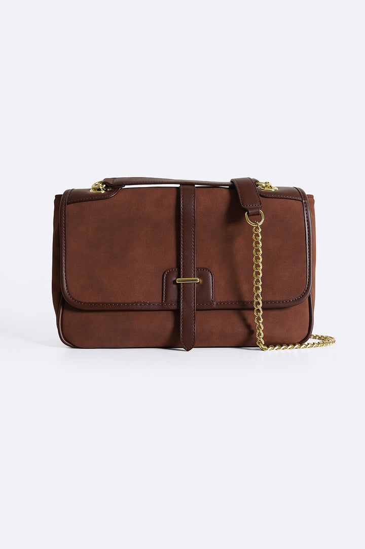 BROWN CITY SUEDE BAG