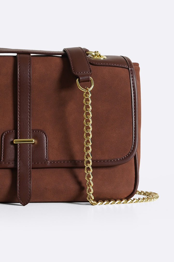 BROWN CITY SUEDE BAG