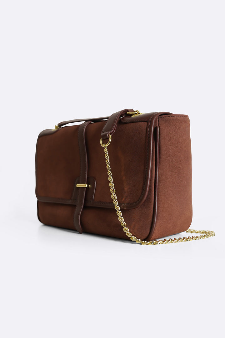 BROWN CITY SUEDE BAG