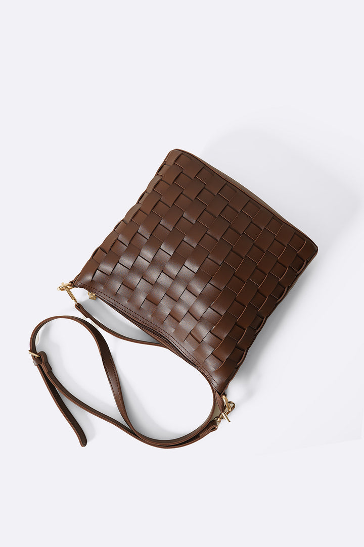 DARK BROWN CLASSIC WEAVE BAG