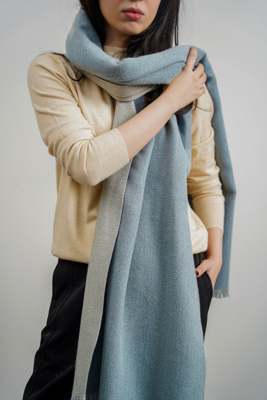 skysea72＊プロフ必読＊　Soft touch Knit Scarf Mafia Stripes Oversize Knit Scarf – Store716