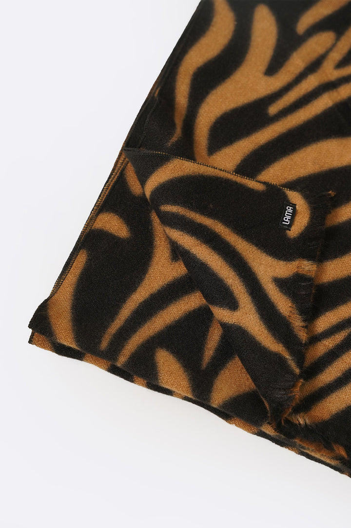 CAMEL PLUSH LONG SCARF