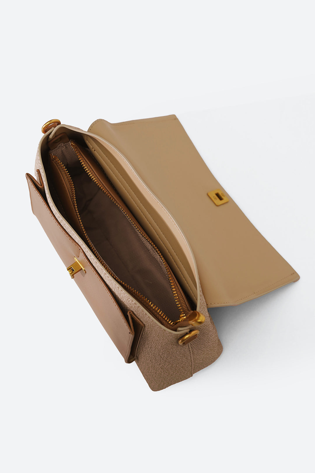 BEIGE TABARIS SHOULDER BAG