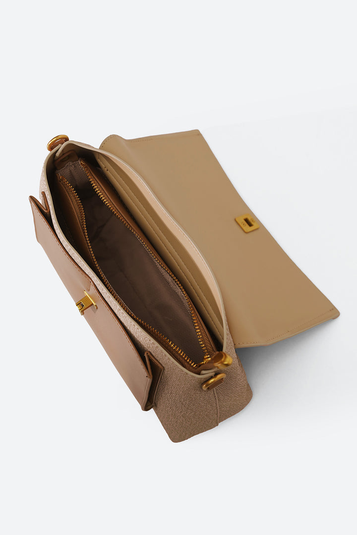 BEIGE TABARIS SHOULDER BAG