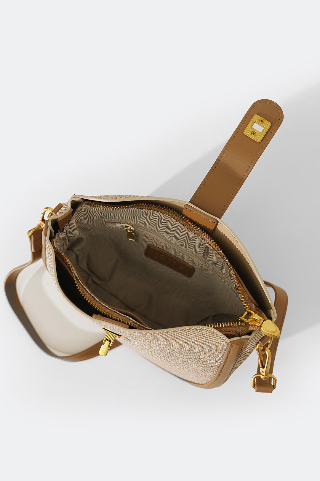 TAN BADARO CROSSBODY BAG