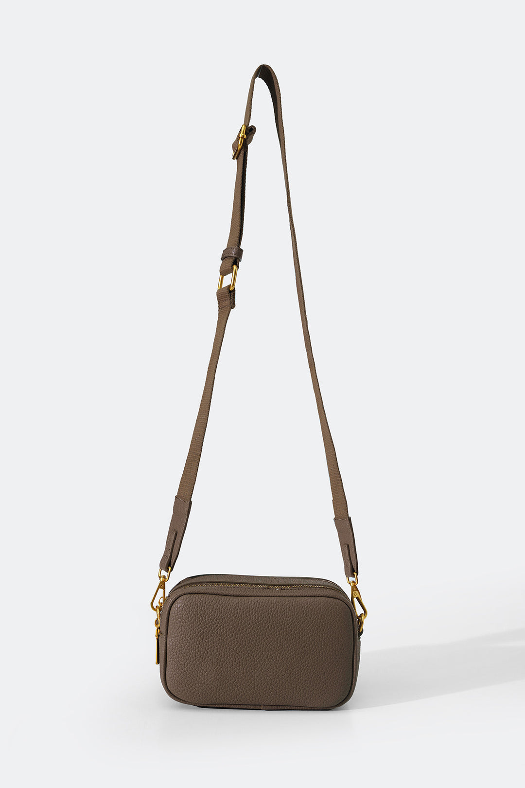 TAUPE MEZZEH DOUBLE-ZIP CROSSBODY
