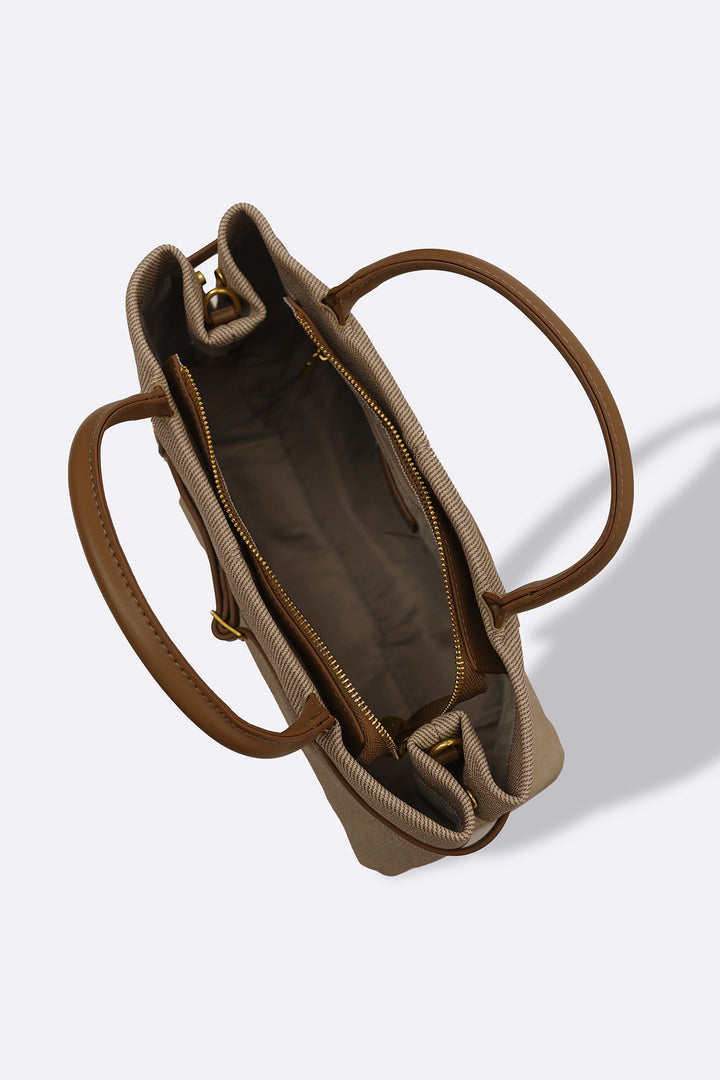 BEIGE KARAKOY TOP-HANDLE TOTE
