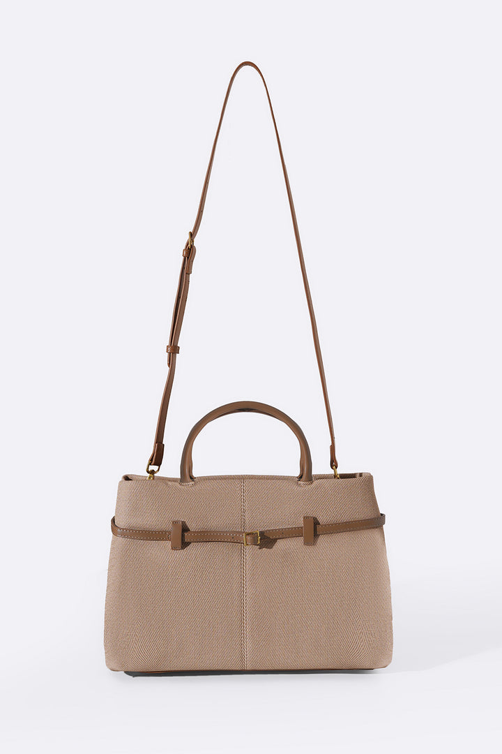 BEIGE KARAKOY TOP-HANDLE TOTE