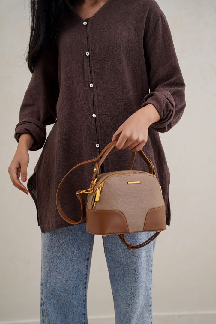 TAUPE MODA VINTAGE BAG