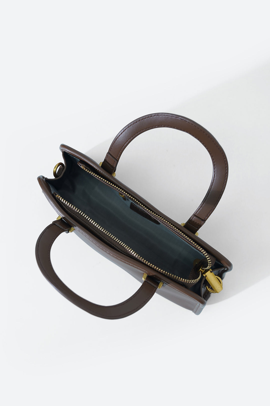 COFFEE MEDIUM TOP-HANDLE PURSE