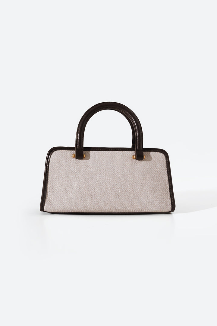 CREAM MEDIUM TOP-HANDLE PURSE