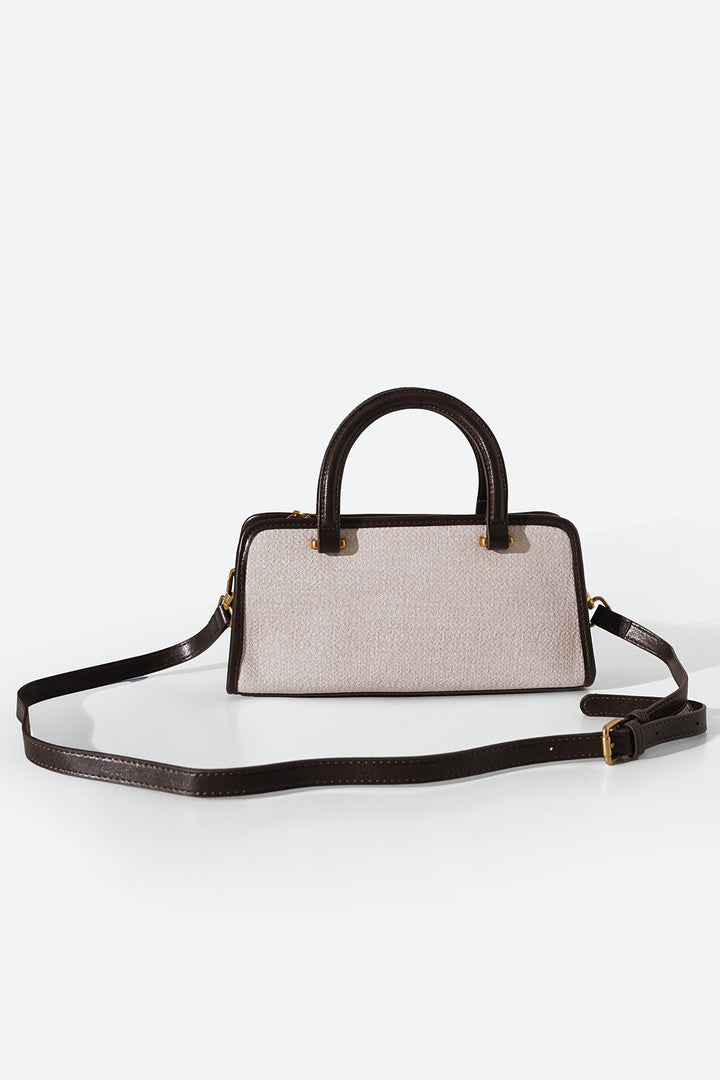 CREAM MEDIUM TOP-HANDLE PURSE