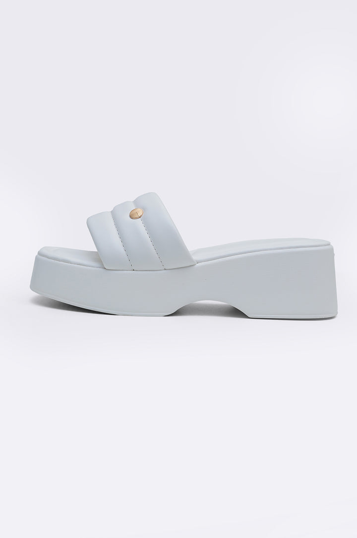 WHITE MAMA PLATFORMS WITH STUD