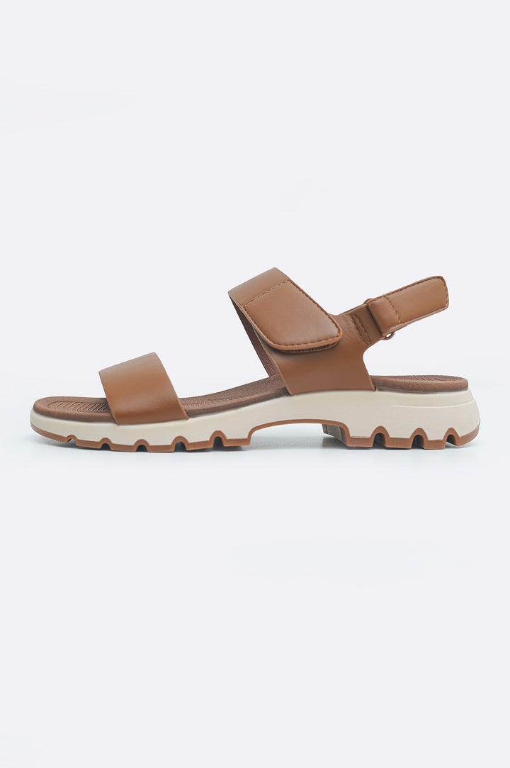 BROWN CHUNKY SANDALS