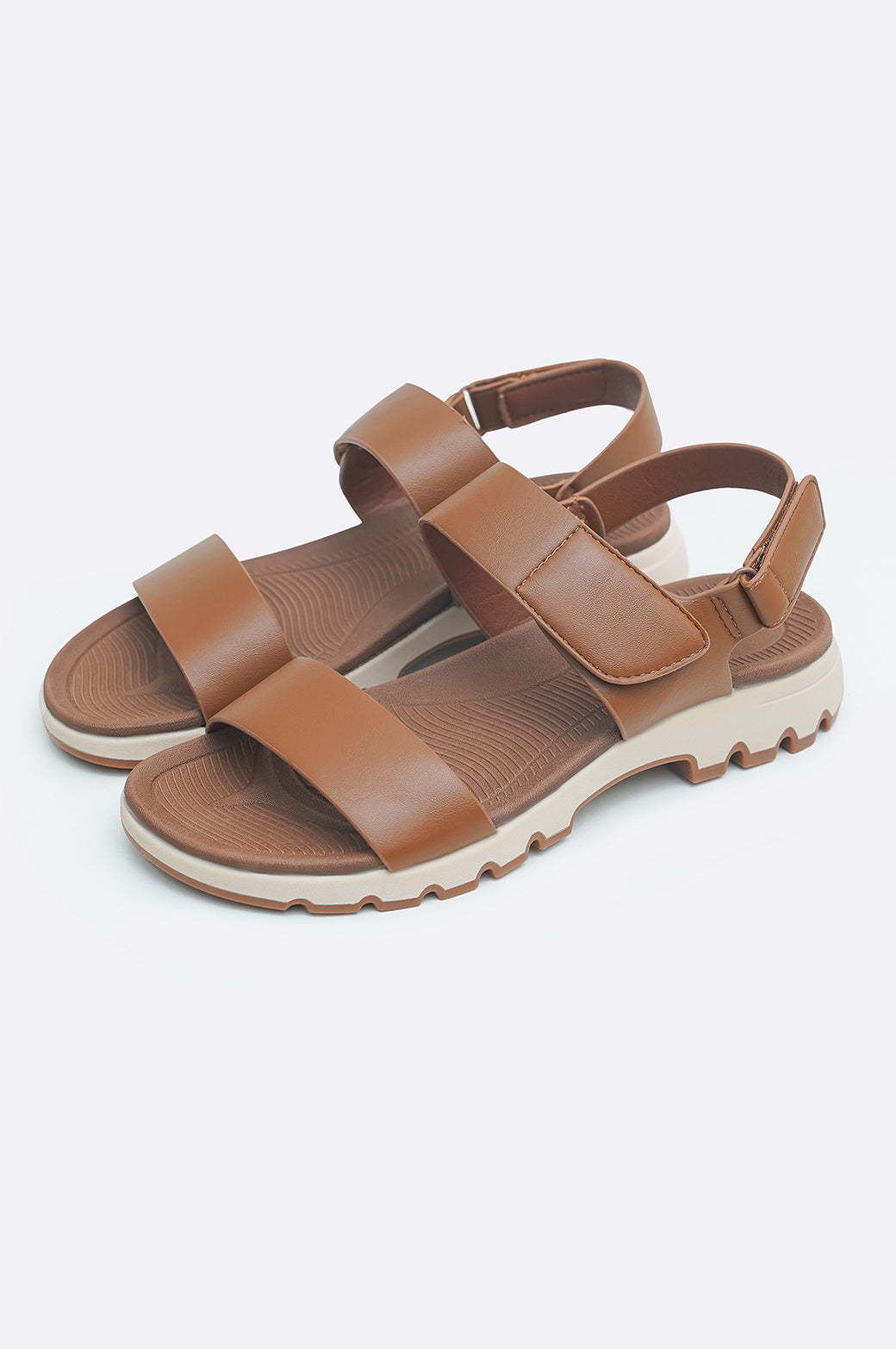 BROWN CHUNKY SANDALS