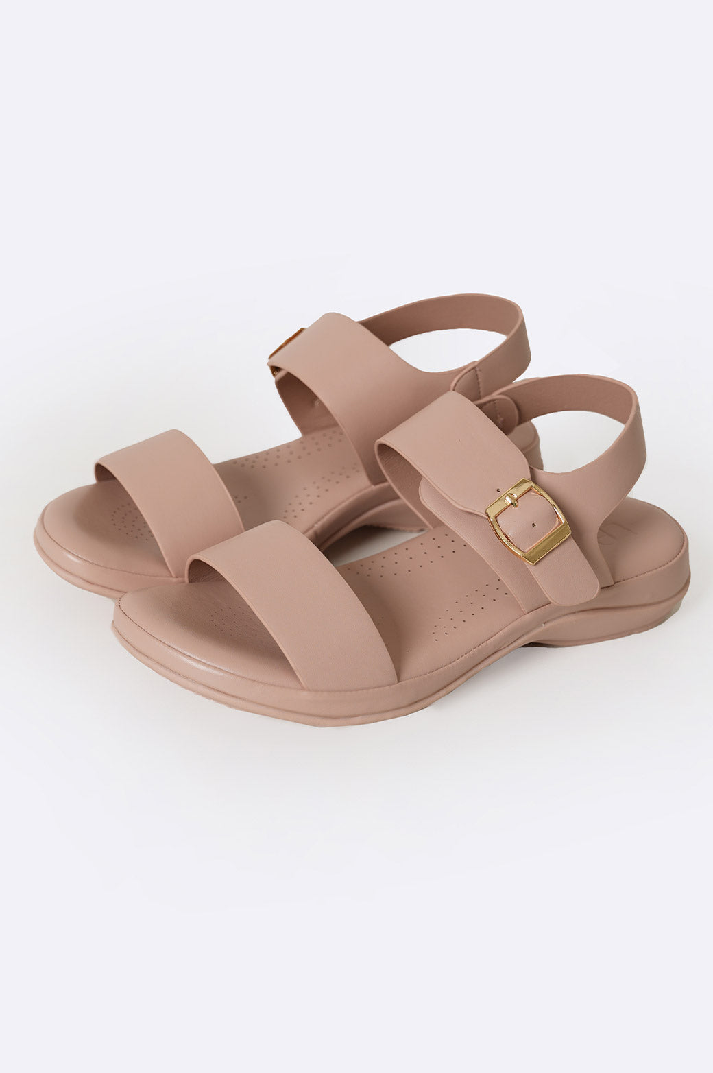 PINK BUCKLED MAMA SANDALS
