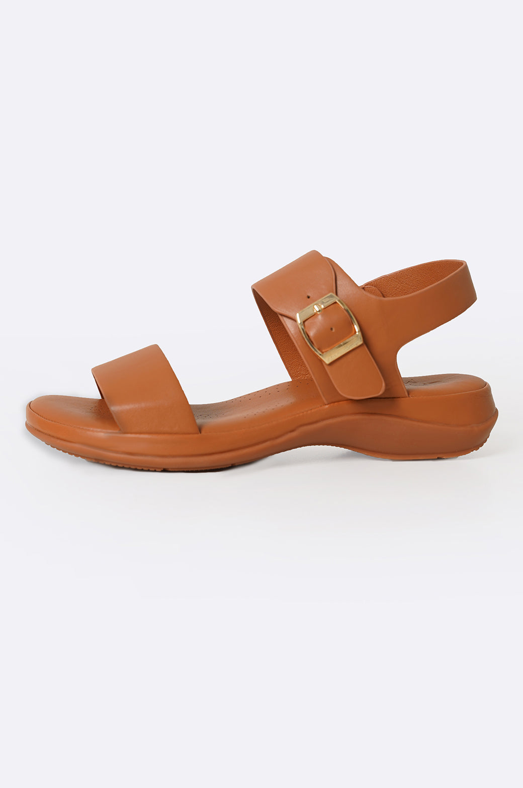 TAN BUCKLED MAMA SANDALS