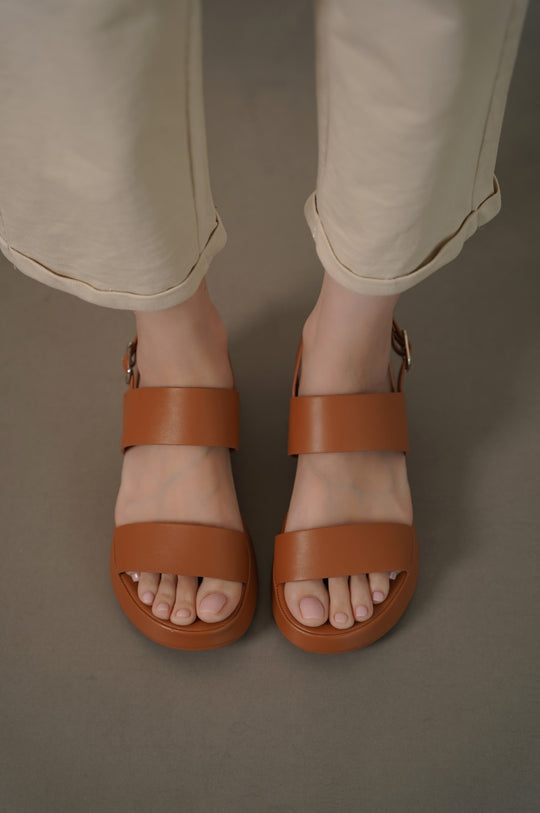 TAN REMI MAMA SANDALS