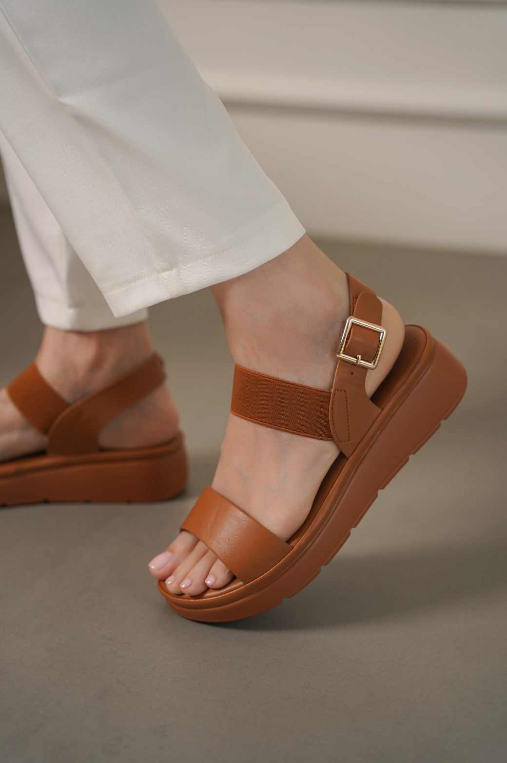 TAN LIVE WELL MAMA SANDAL