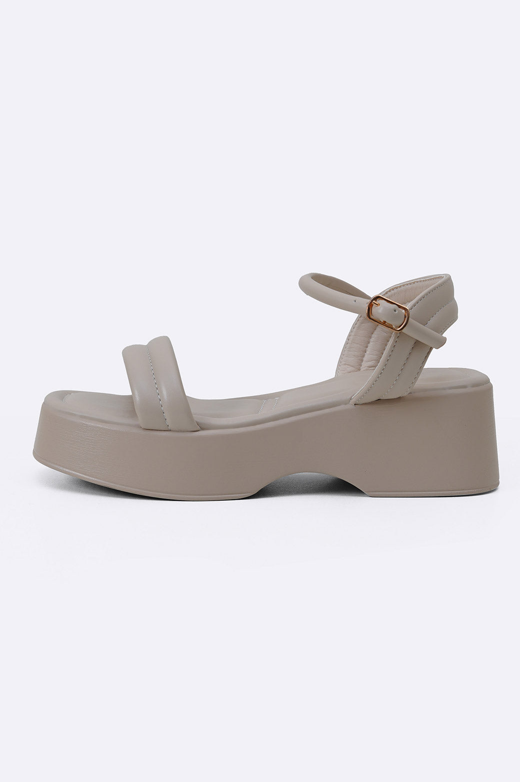 BEIGE LIGHTWEIGHT WIDE MAMA SANDALS