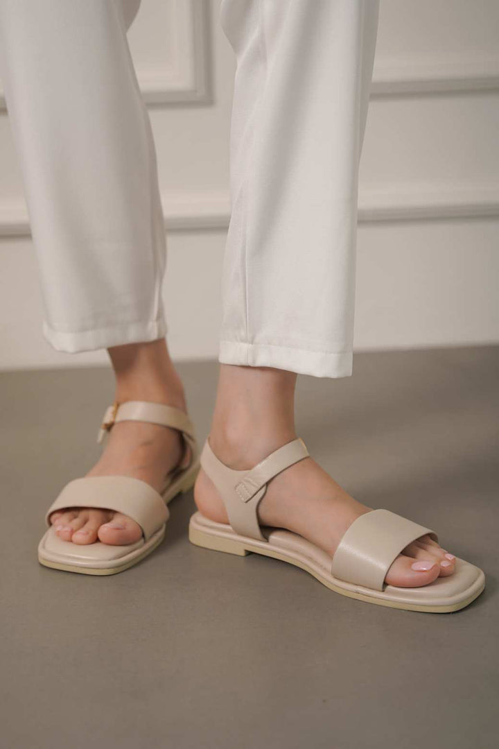 BEIGE BASIC MAMA SANDALS