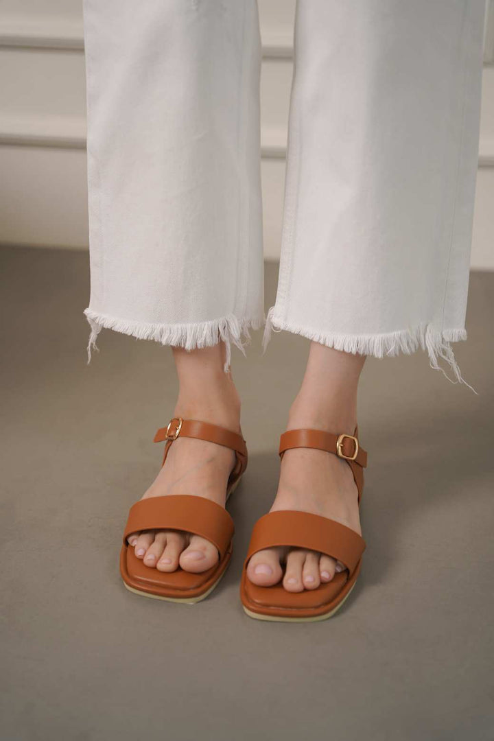 TAN BASIC MAMA SANDALS