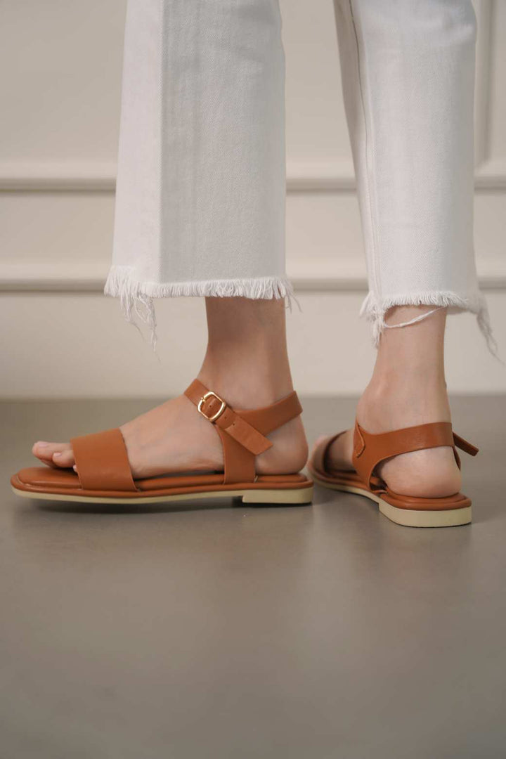 TAN BASIC MAMA SANDALS