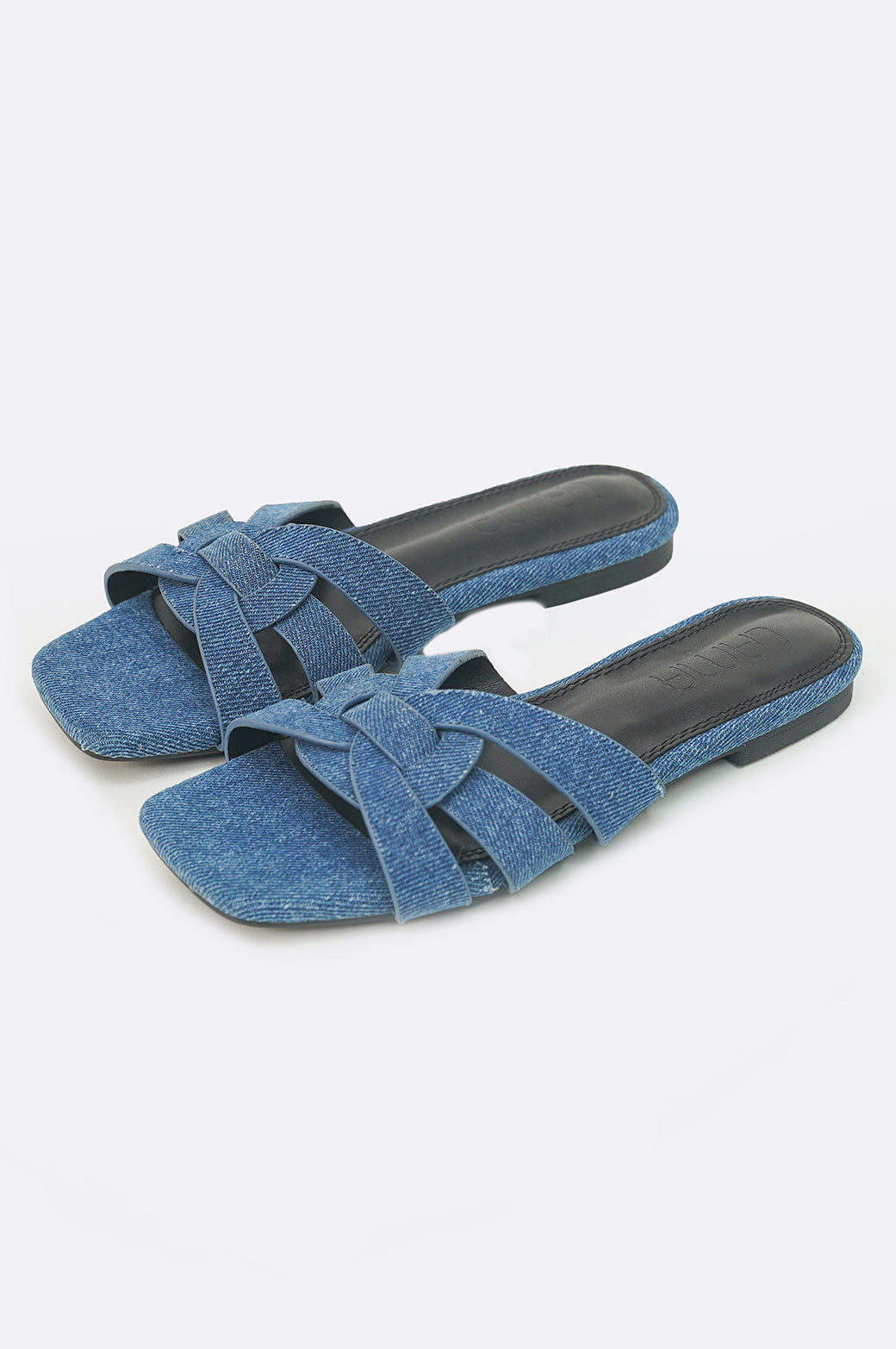 BLUE JODY DENIM SLIDES