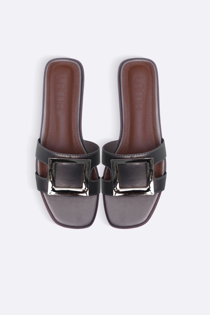 SQUARE BUCKLED SLIDES
