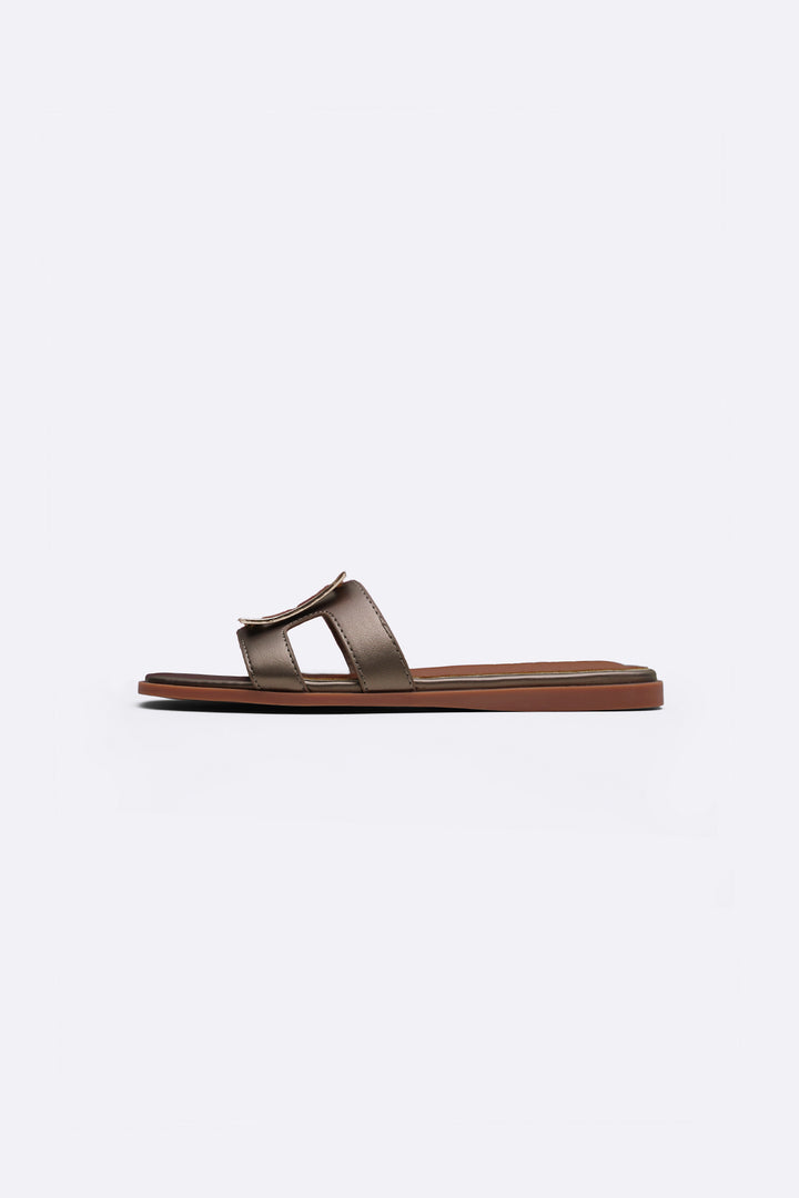 SQUARE BUCKLED SLIDES