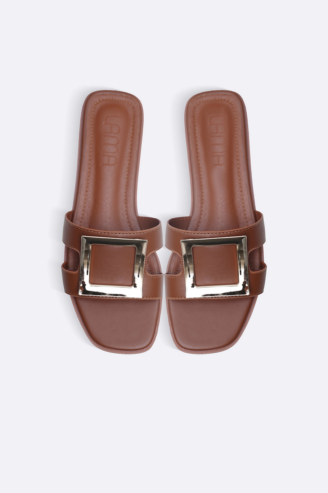 SQUARE BUCKLED SLIDES