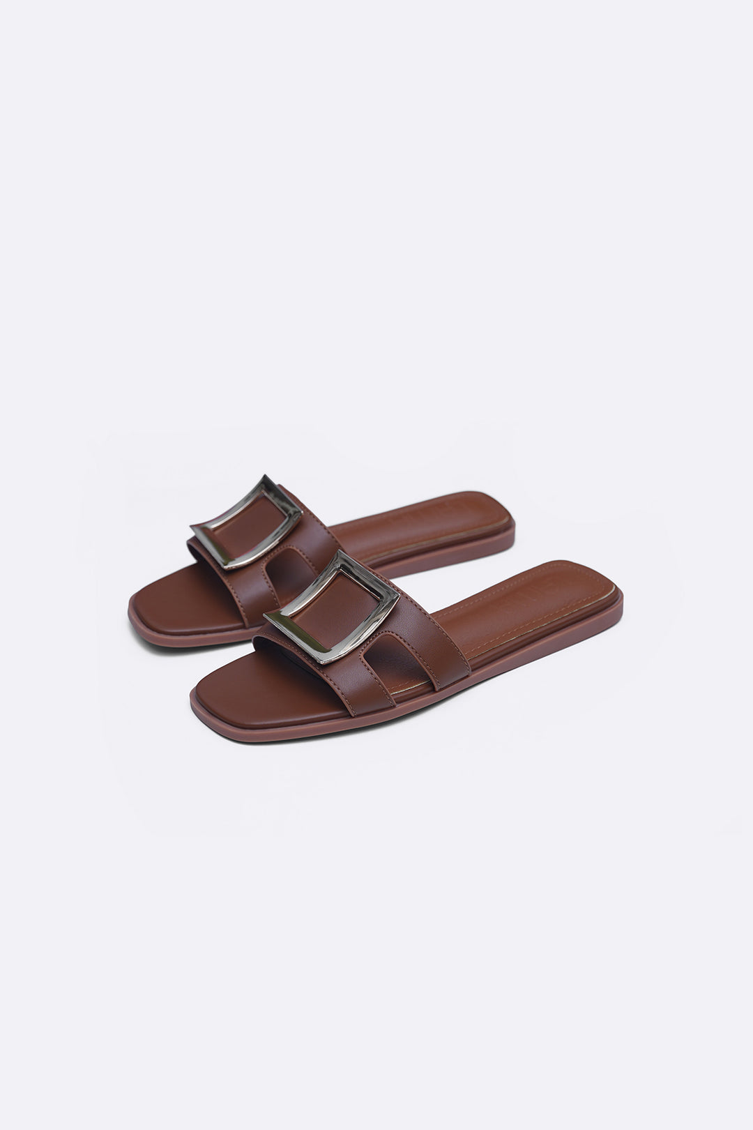 SQUARE BUCKLED SLIDES