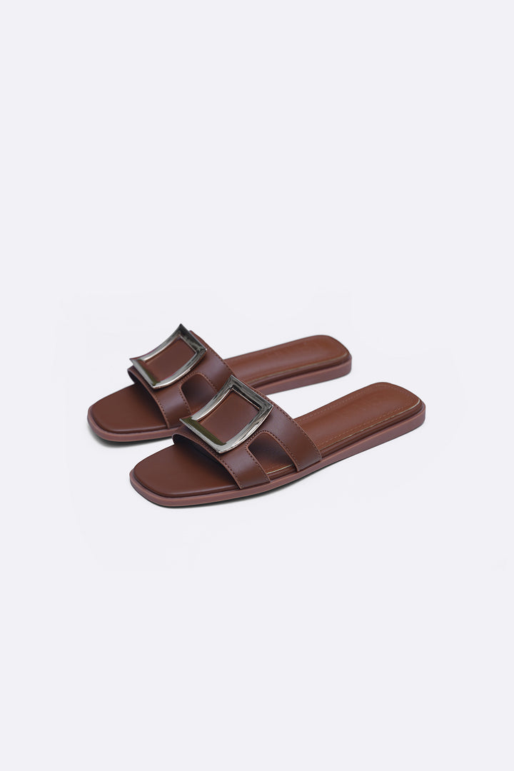SQUARE BUCKLED SLIDES
