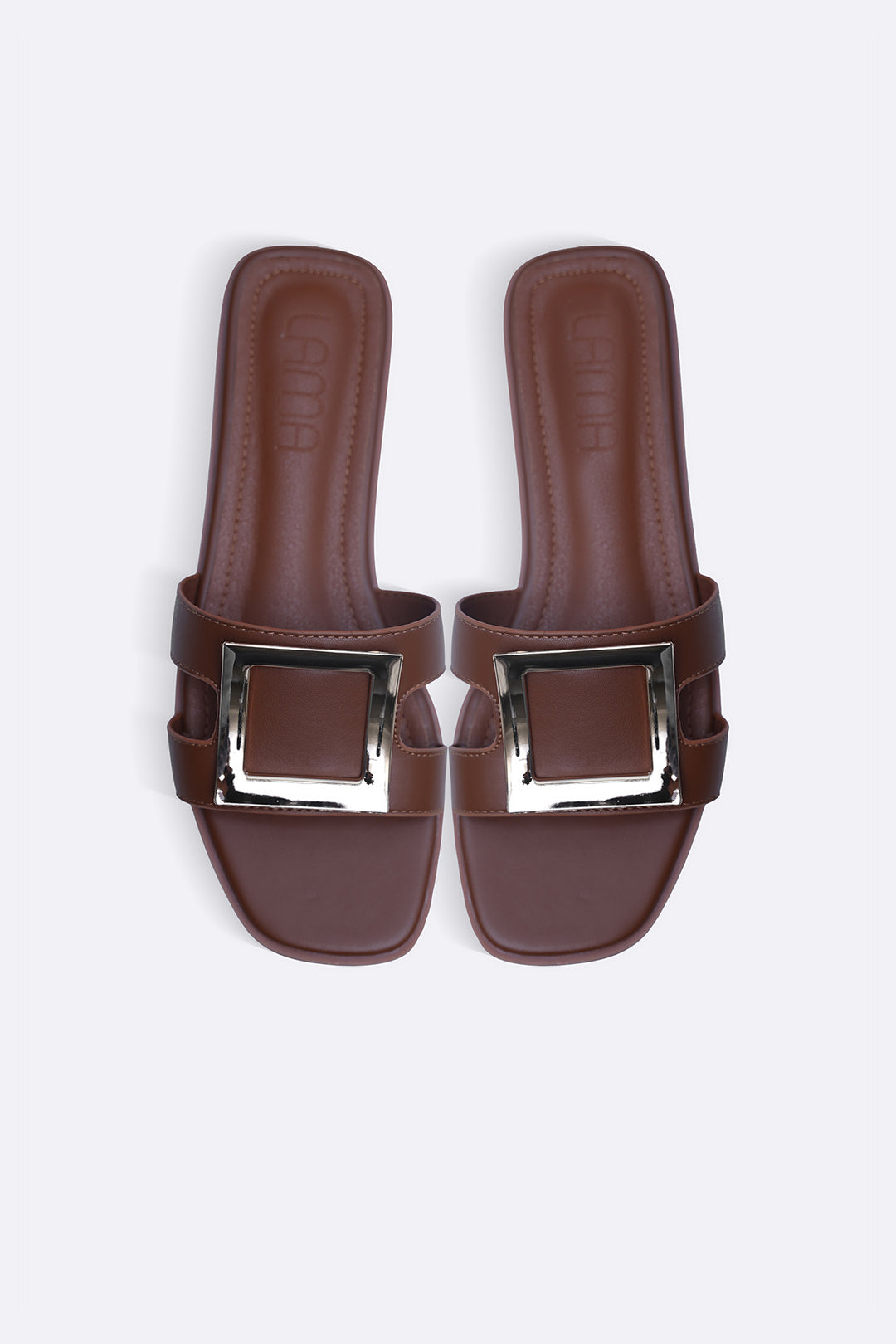 SQUARE BUCKLED SLIDES