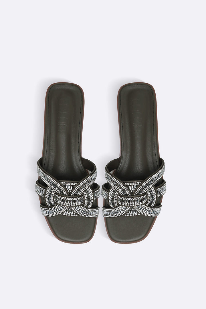 CRYSTAL STUDDED SLIDES