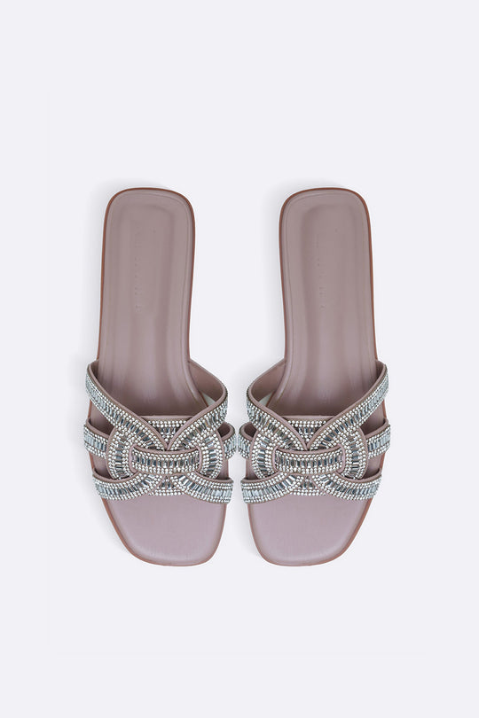 CRYSTAL STUDDED SLIDES