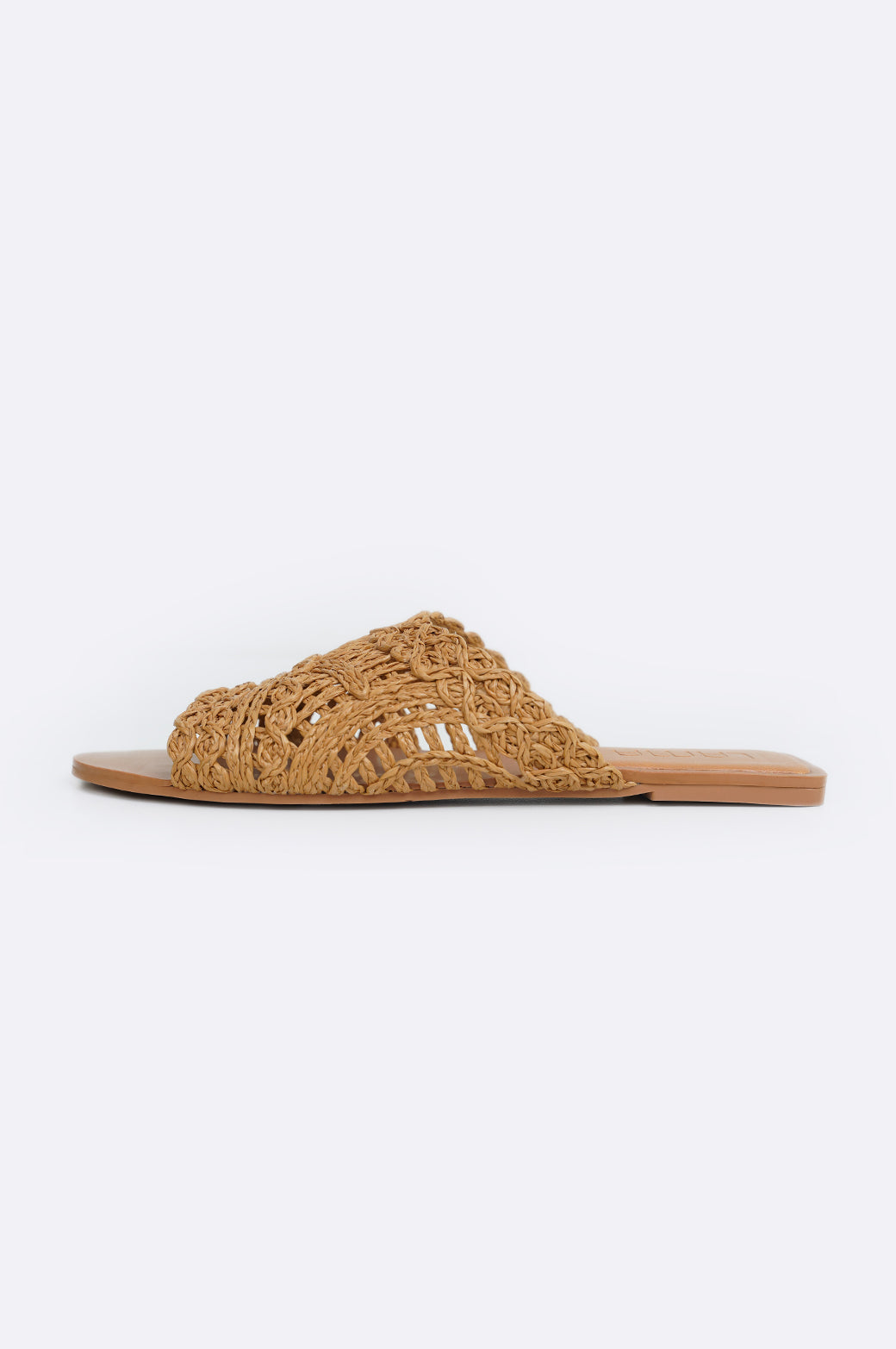 KHAKI RESORT STRAW SLIDE