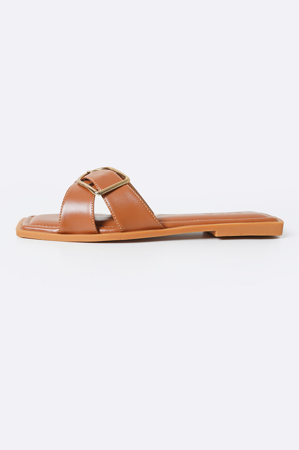 TAN BASIC BUCKLE SLIDE