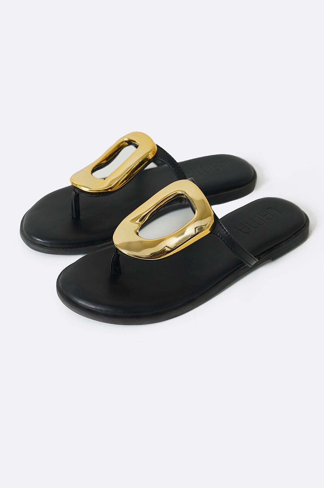 BLACK GIANNI SLIDES