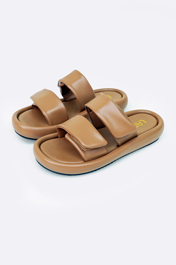 TAUPE MARSHMALLOW MAMA SLIDES