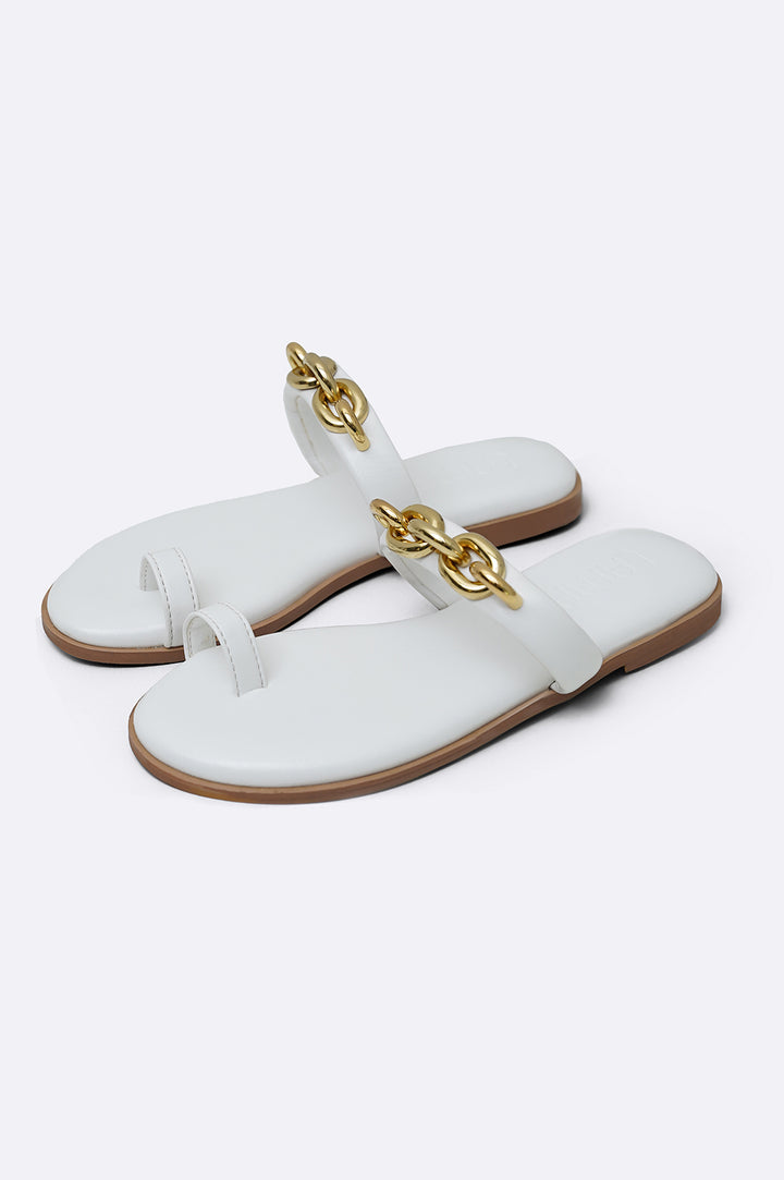 WHITE THE CHAIN SLIDES